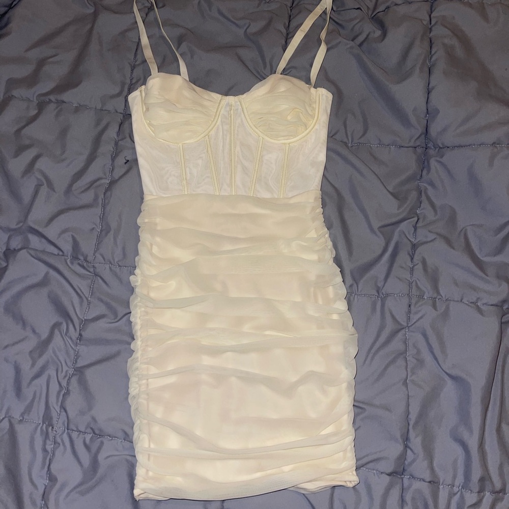 OH POLLY White Corset Dress